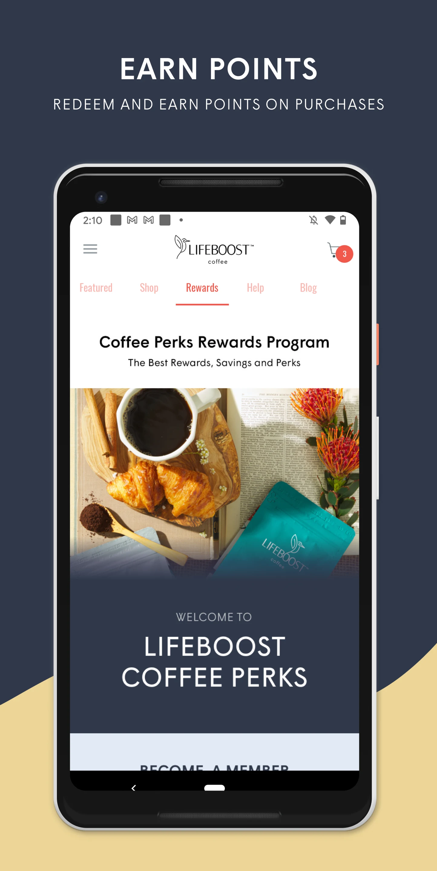 Lifeboost Coffee screenshot